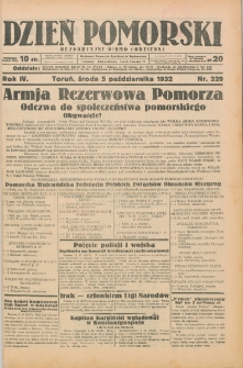 Dzień Pomorski 1932.10.05, R. 4 nr 229