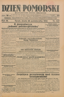 Dzień Pomorski 1932.10.26, R. 4 nr 247