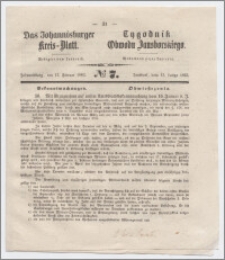 Johannisburger Kreisblatt = Tygodnik Obwodu Jansborskiego 1863 no. 7