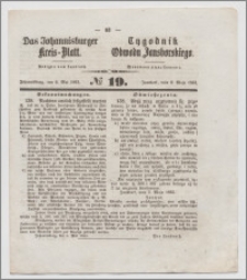 Johannisburger Kreisblatt = Tygodnik Obwodu Jansborskiego 1863 no. 19