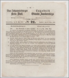 Johannisburger Kreisblatt = Tygodnik Obwodu Jansborskiego 1863 no. 21