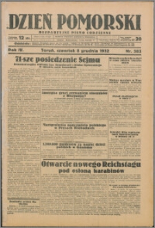 Dzień Pomorski 1932.12.08, R. 4 nr 283