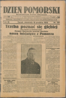 Dzień Pomorski 1932.12.18, R. 4 nr 291