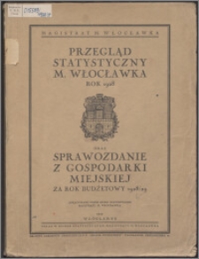 Przegląd Statystyczny M. Włocławka Rok 1928 oraz Sprawozdanie z Gospodarki Miejskiej za Rok Budżetowy 1928/1929