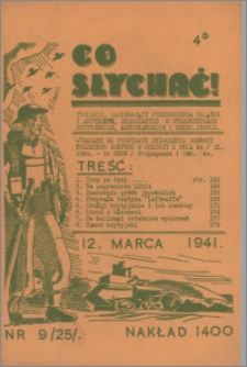 Co Słychać : tygodnik zawierający streszczenia książek i artykułów ... 1941, R. 2 nr 9