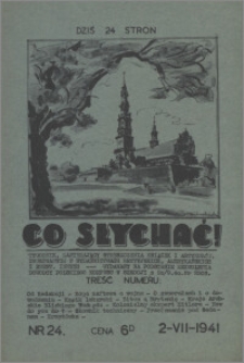 Co Słychać : tygodnik zawierający streszczenia książek i artykułów ... 1941, R. 2 nr 24