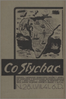 Co Słychać : tygodnik zawierający streszczenia książek i artykułów ... 1941, R. 2 nr 28