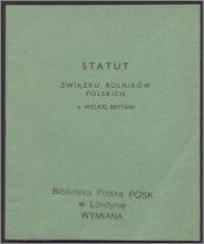 Statut Związku Rolników Polskich w Wielkiej Brytanii