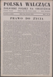 Polska Walcząca - Żołnierz Polski na Obczyźnie 1943.04.17, R. 5 nr 15