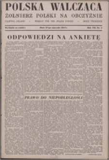 Polska Walcząca - Żołnierz Polski na Obczyźnie 1945.01.27, R. 7 nr 4