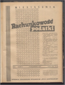 Rachunkowość - Podatki 1947, R. 1 nr 4
