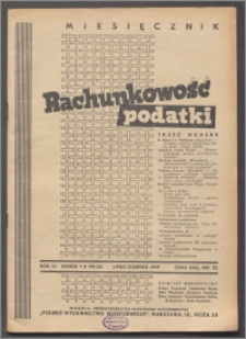 Rachunkowość - Podatki 1949, R. 3 nr 7/8 (25/26)