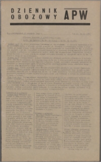 Dziennik Obozowy APW 1945.01.15, R. 2 nr 10