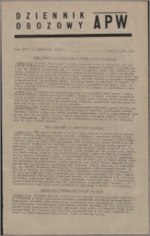 Dziennik Obozowy APW 1945.10.31, R. 2 nr 234