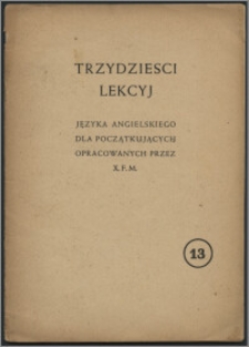 Trzydzieści lekcyj języka angielskiego dla początkujących 13