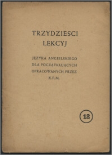 Trzydzieści lekcyj języka angielskiego dla początkujących 12