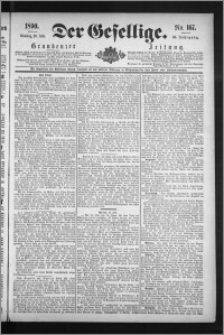Der Gesellige : Graudenzer Zeitung 1890.07.20, Jg. 65, No. 167