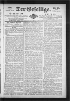 Der Gesellige : Graudenzer Zeitung 1890.07.31, Jg. 65, No. 176