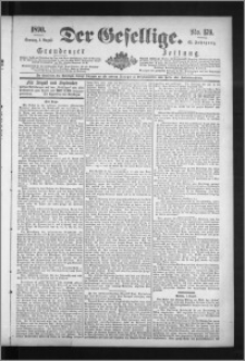Der Gesellige : Graudenzer Zeitung 1890.08.03, Jg. 65, No. 179