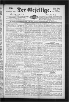 Der Gesellige : Graudenzer Zeitung 1890.08.16, Jg. 65, No. 190