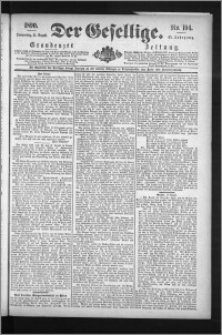Der Gesellige : Graudenzer Zeitung 1890.08.21, Jg. 65, No. 194