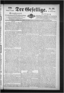 Der Gesellige : Graudenzer Zeitung 1890.08.24, Jg. 65, No. 197