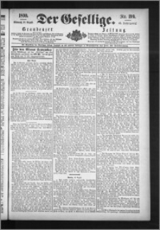 Der Gesellige : Graudenzer Zeitung 1890.08.27, Jg. 65, No. 199
