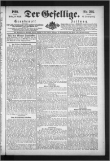 Der Gesellige : Graudenzer Zeitung 1890.08.29, Jg. 65, No. 201