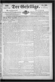 Der Gesellige : Graudenzer Zeitung 1890.08.31, Jg. 65, No. 203