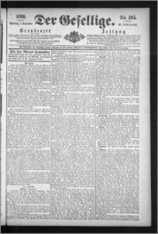 Der Gesellige : Graudenzer Zeitung 1890.09.03, Jg. 65, No. 205
