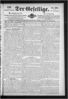 Der Gesellige : Graudenzer Zeitung 1890.09.06, Jg. 65, No. 208