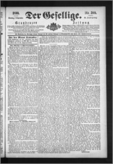Der Gesellige : Graudenzer Zeitung 1890.09.07, Jg. 65, No. 209