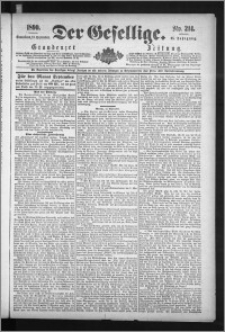 Der Gesellige : Graudenzer Zeitung 1890.09.13, Jg. 65, No. 214