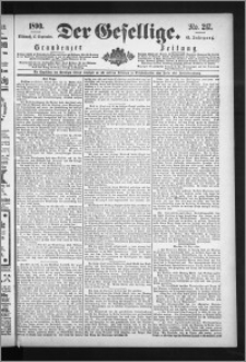 Der Gesellige : Graudenzer Zeitung 1890.09.17, Jg. 65, No. 217