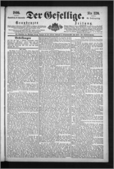 Der Gesellige : Graudenzer Zeitung 1890.09.20, Jg. 65, No. 220