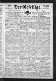 Der Gesellige : Graudenzer Zeitung 1890.09.25, Jg. 65, No. 224
