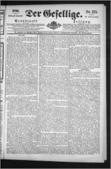 Der Gesellige : Graudenzer Zeitung 1890.09.26, Jg. 65, No. 225