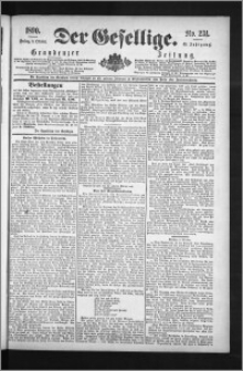 Der Gesellige : Graudenzer Zeitung 1890.10.03, Jg. 65, No. 231