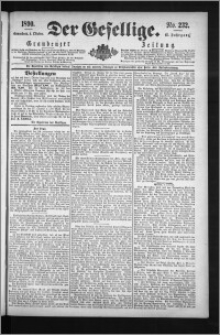 Der Gesellige : Graudenzer Zeitung 1890.10.04, Jg. 65, No. 232