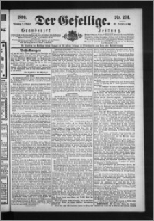 Der Gesellige : Graudenzer Zeitung 1890.10.07, Jg. 65, No. 234