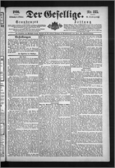 Der Gesellige : Graudenzer Zeitung 1890.10.08, Jg. 65, No. 235