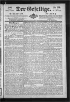 Der Gesellige : Graudenzer Zeitung 1890.10.12, Jg. 65, No. 239