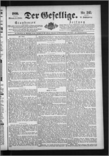 Der Gesellige : Graudenzer Zeitung 1890.10.22, Jg. 65, No. 247