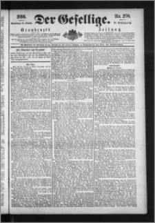 Der Gesellige : Graudenzer Zeitung 1890.10.25, Jg. 65, No. 250