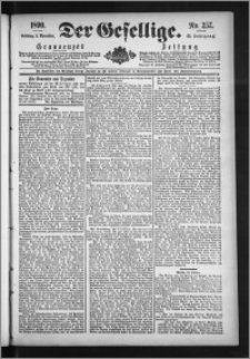 Der Gesellige : Graudenzer Zeitung 1890.11.02, Jg. 65, No. 257