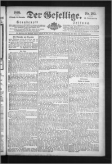 Der Gesellige : Graudenzer Zeitung 1890.11.12, Jg. 65, No. 265