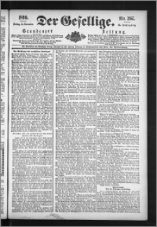 Der Gesellige : Graudenzer Zeitung 1890.11.14, Jg. 65, No. 267