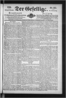 Der Gesellige : Graudenzer Zeitung 1890.11.23, Jg. 65, No. 275