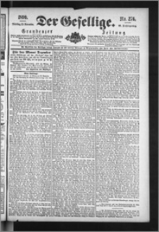 Der Gesellige : Graudenzer Zeitung 1890.11.25, Jg. 65, No. 276