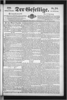Der Gesellige : Graudenzer Zeitung 1890.11.30, Jg. 65, No. 281